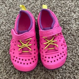 CROCS Swiftwater Play Shoe 204989 Kids Girls C 10 Pink Purple Youth Girls